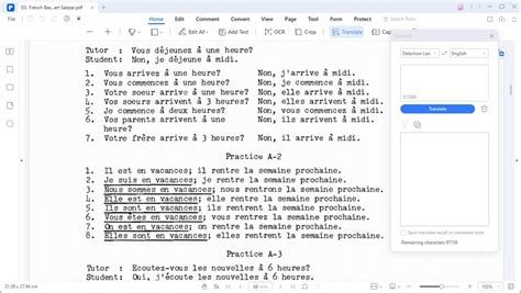 translate french to english pdf